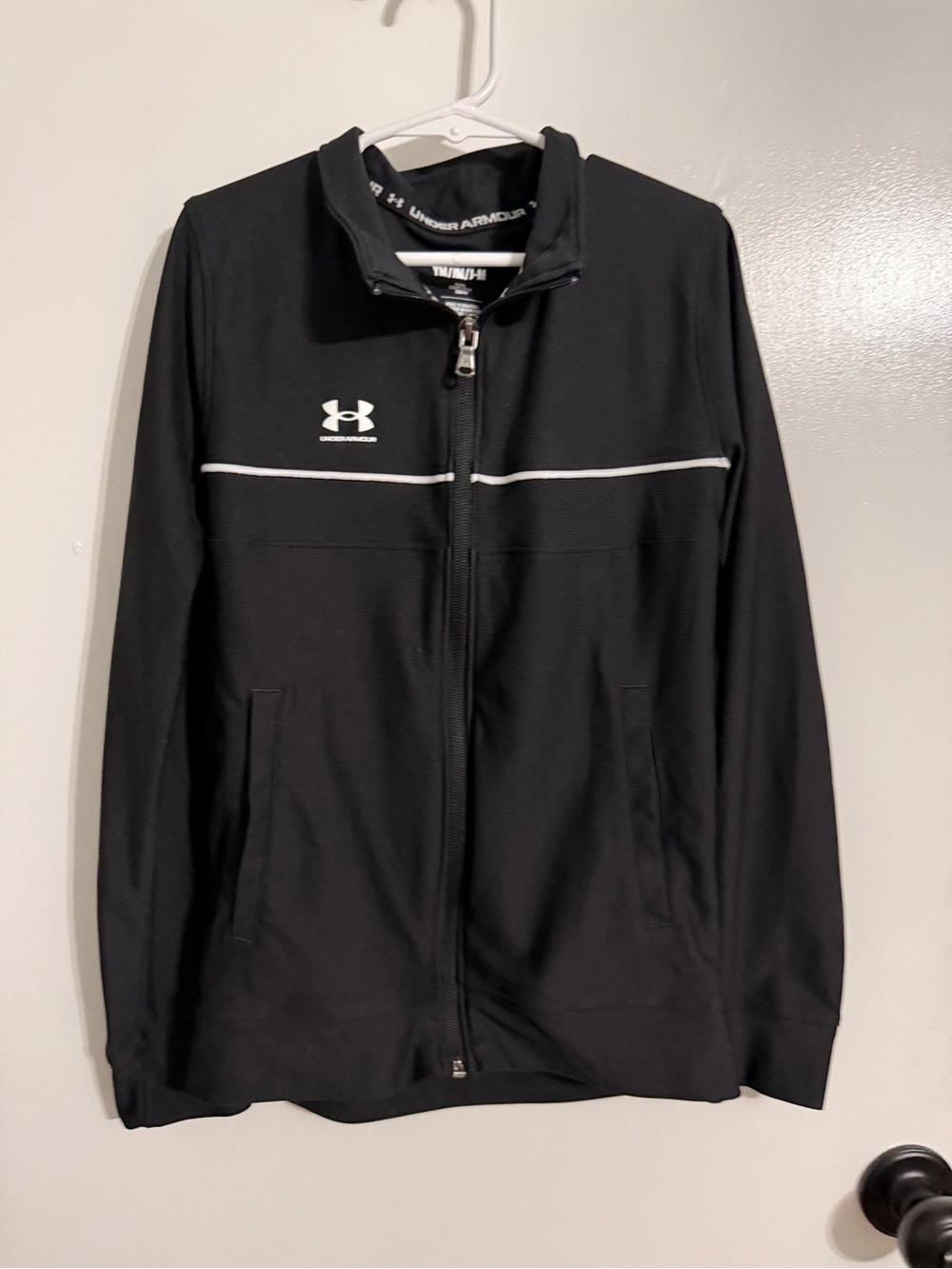 Under Armour kid’s Black Full-Zip Track Jacket and pants set